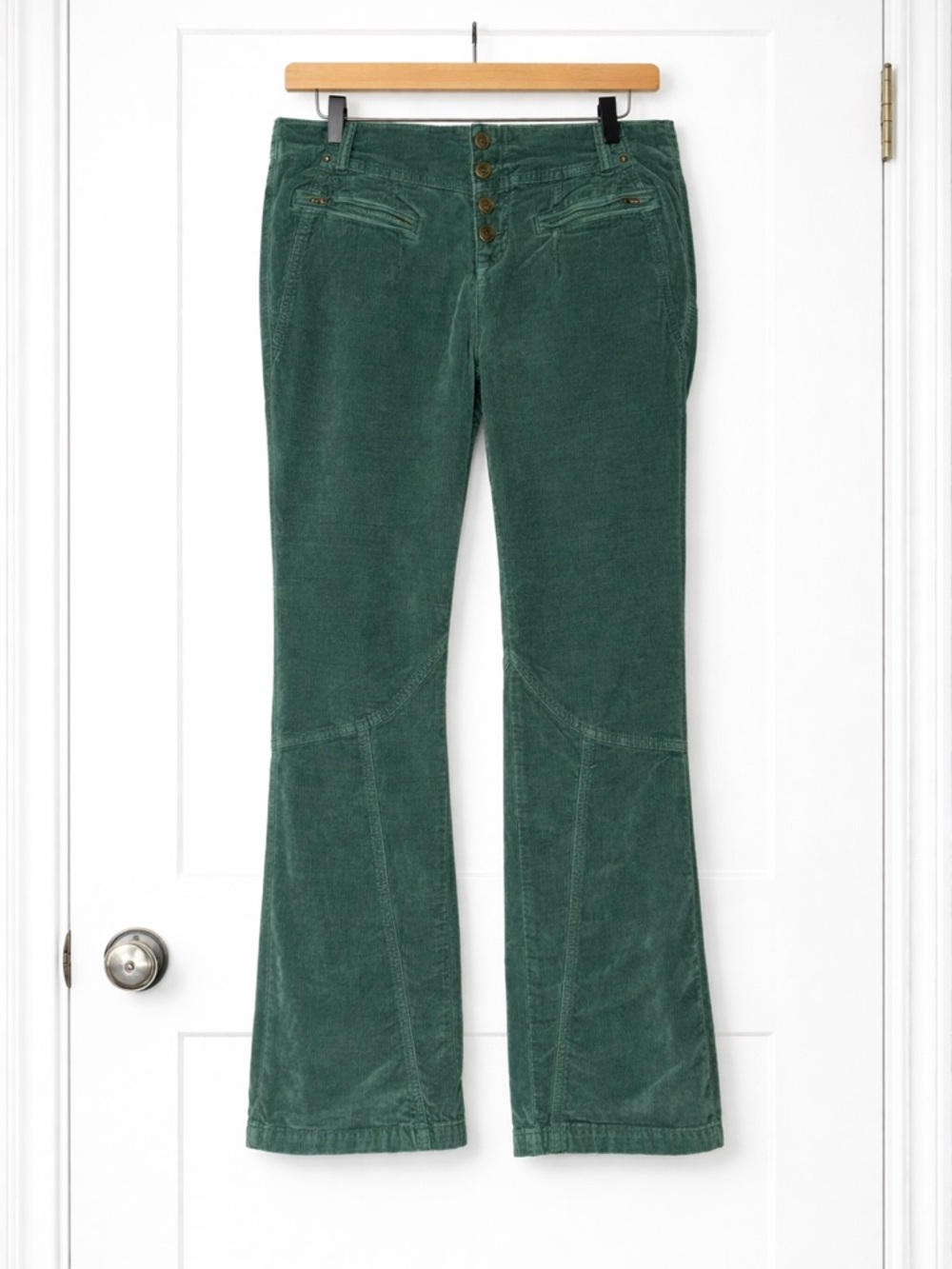 Madewell Forest Green Corduroy Flare Pants Sz 10